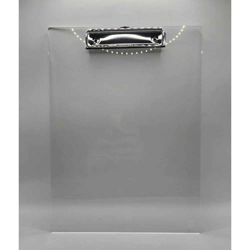 Salt by Sabrina Acrylic Clipboard Silver Clip Clear Office Desk New Sealed
